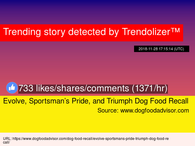 triumph dog food recall