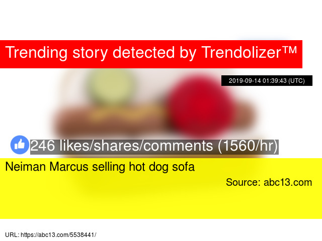Neiman Marcus Selling Hot Dog Sofa